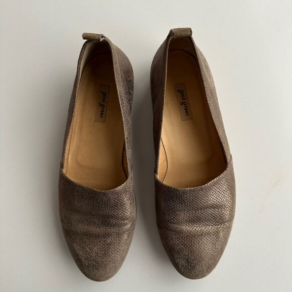 Paul Green Shoes - Paul Green Perry Perforated Metallic Smoke Comfort‎ Loafers Shoes UK 3 1/2 US 6